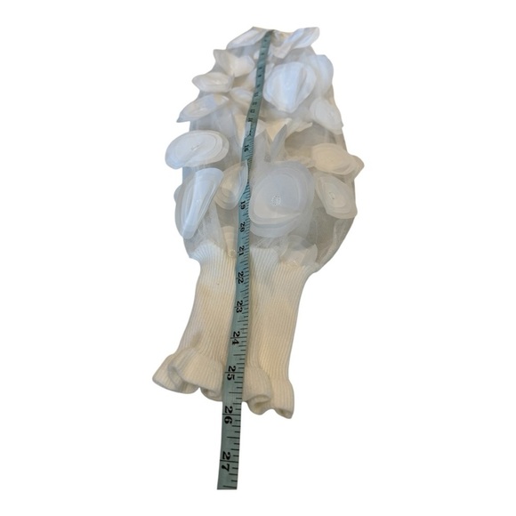 Sioni White Square Neckline Sweater  Sheer Exaggerated Futuristic Sleeves XL - Picture 7 of 16